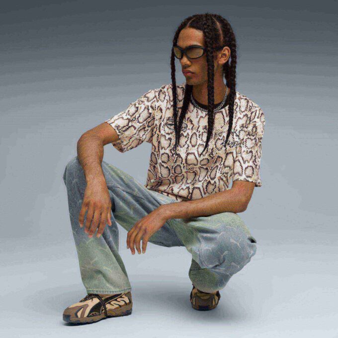 A$AP ROCKY x PUMA Herre Slangeskinns-T-skjorte