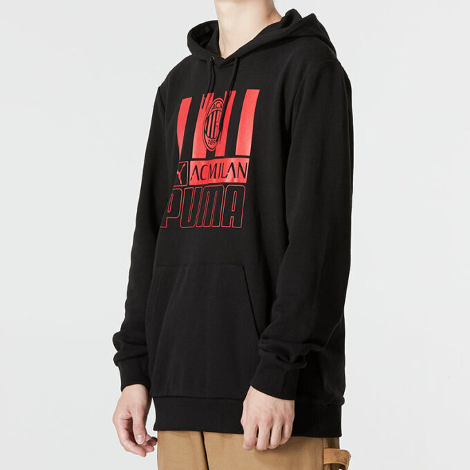 AC Milan Fotball Svart Pullover Hettegenser &laquo;Svart&raquo;