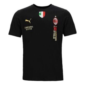 AC Milan Offisiell Italiensk Mester T-skjorte «Svart»