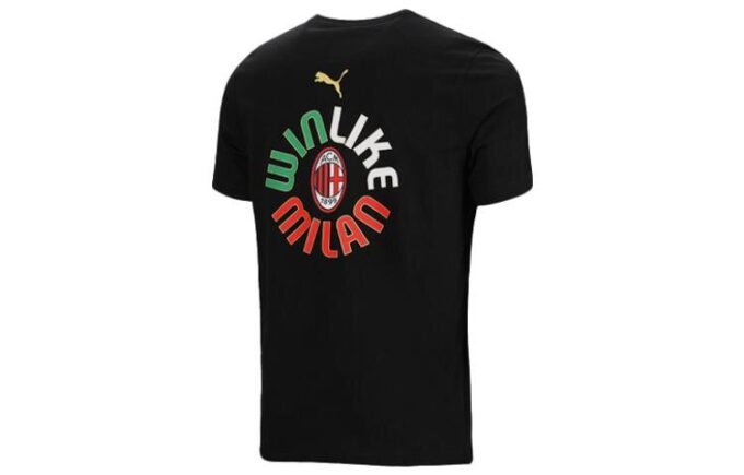 AC Milan Offisiell Italiensk Mester T-skjorte «Svart»