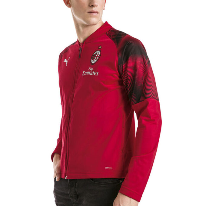AC Milan Stadium Poly Jakke &laquo;Rød&raquo;