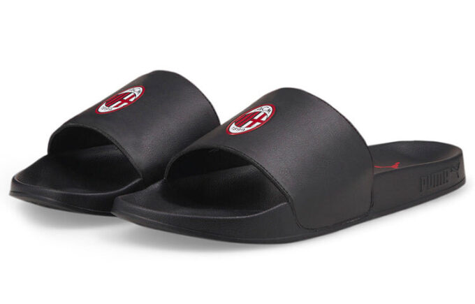 AC Milan x Leadcat 2.0 Slides &laquo;Svart Tango Rød&raquo;