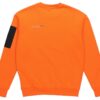 Avslappet løs rund hals-genser med flammeoransje