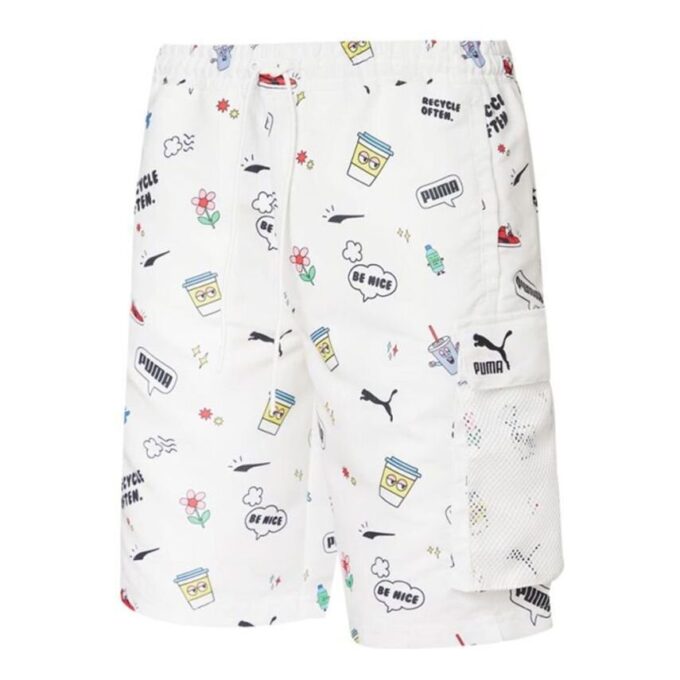 Awareness Cargo Woven Shorts &laquo;Hvit Svart&raquo;