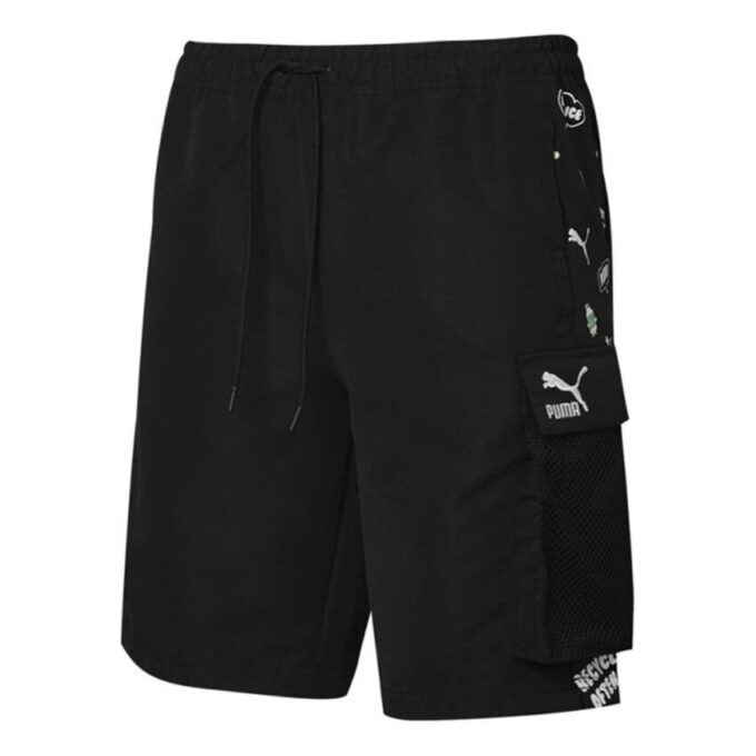 Awareness Cargo Woven Shorts &laquo;Svart Hvit&raquo;