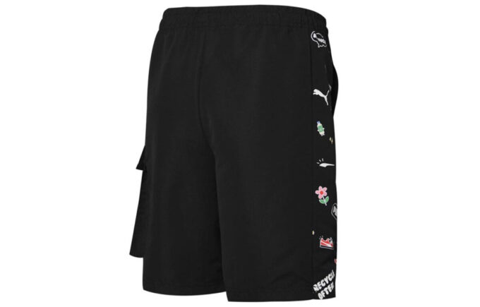 Awareness Cargo Woven Shorts &laquo;Svart Hvit&raquo;