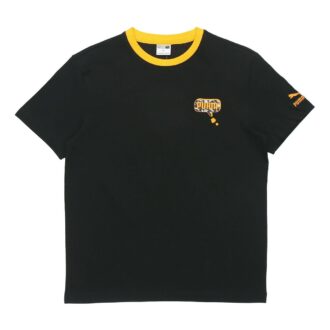 Awareness Logo Brodert Trykk Sport Løs Rund Hals Kortermet Svart