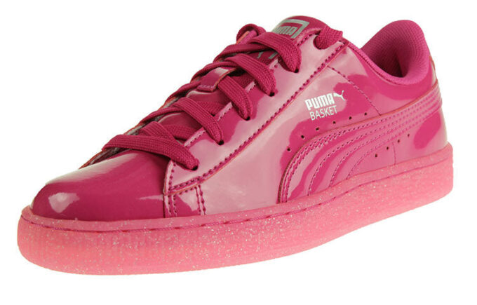Basket Patent Iced Glit Fritidsbrettsko K Rosa