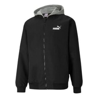 Block Hoodie-jakke &laquo;Svart Hvit Grå&raquo;