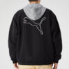 Block Hoodie-jakke &laquo;Svart Hvit Grå&raquo;