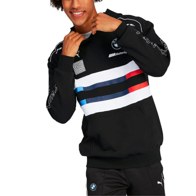 BMW Motorsport Street Midlayer-hettegenser &laquo;Svart Blå Rød Hvit&raquo;