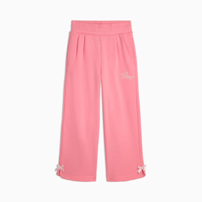 Bow Society store fleecebukser til barn med vide ben
