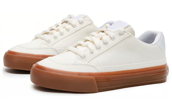 Capris skinn skateboardsneakers &laquo;Hvit&raquo;