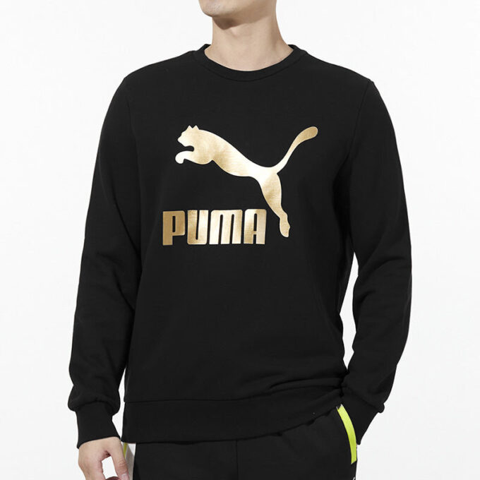 Classics Logo Crew Bronzing Large Logo Sports Rund Hals Genser Svart