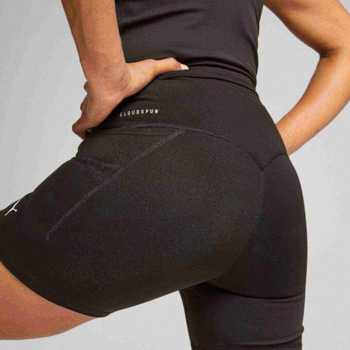 CLOUDSPUN Dameshorts med høy midje, 12 cm, tettsittende
