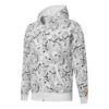 Club All Over Print Full Zip Hettegenser &laquo;Hvit&raquo;