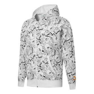 Club All Over Print Full Zip Hettegenser &laquo;Hvit&raquo;