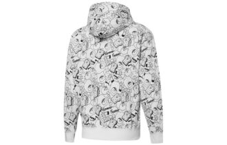 Club All Over Print Full Zip Hettegenser &laquo;Hvit&raquo;