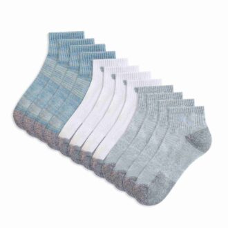Dame Half Terry Quarter Crew-sokker (6 par)