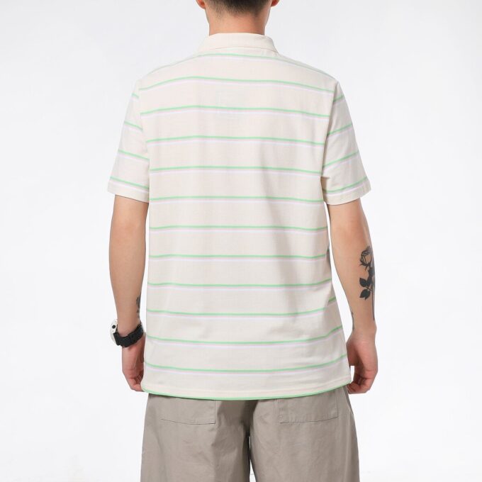 Downtown Stripe Polo T-skjorte «Beige»