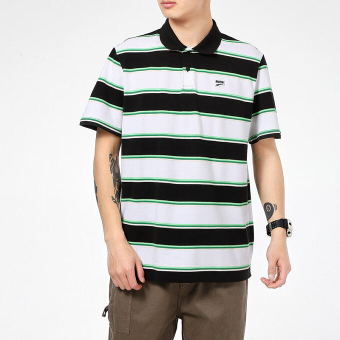 Downtown Stripe Polo T-skjorte &laquo;Hvit&raquo;