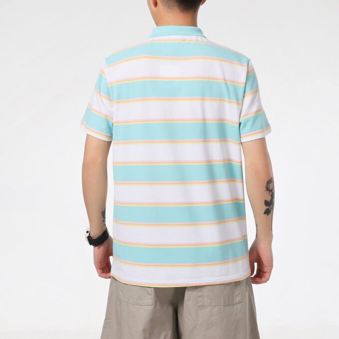 Downtown Stripe Polo T-skjorte &laquo;Hvit&raquo;