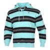 Downtown Striped Hoodie &laquo;Blå Hvit Svart&raquo;