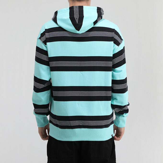Downtown Striped Hoodie &laquo;Blå Hvit Svart&raquo;