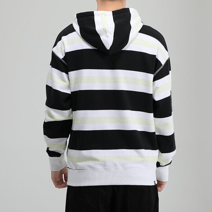 Downtown Striped Hoodie &laquo;Svart Hvit Grønn&raquo;