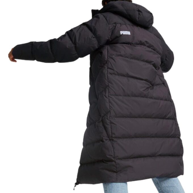 Dunjakke med hette «Svart»