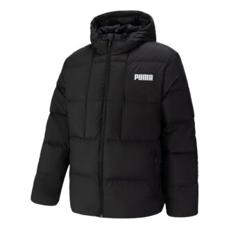 Dunjakke med puffer &laquo;Svart&raquo;