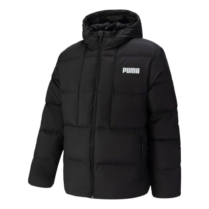 Dunjakke med puffer &laquo;Svart&raquo;