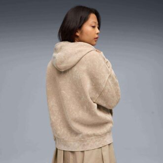 Elevated Essentials Acid Wash Dame Fleece Hettegenser