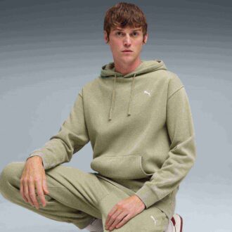 Elevated Essentials Acid Wash Menn Fleece Hettegenser