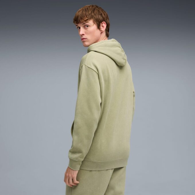 Elevated Essentials Acid Wash Menn Fleece Hettegenser