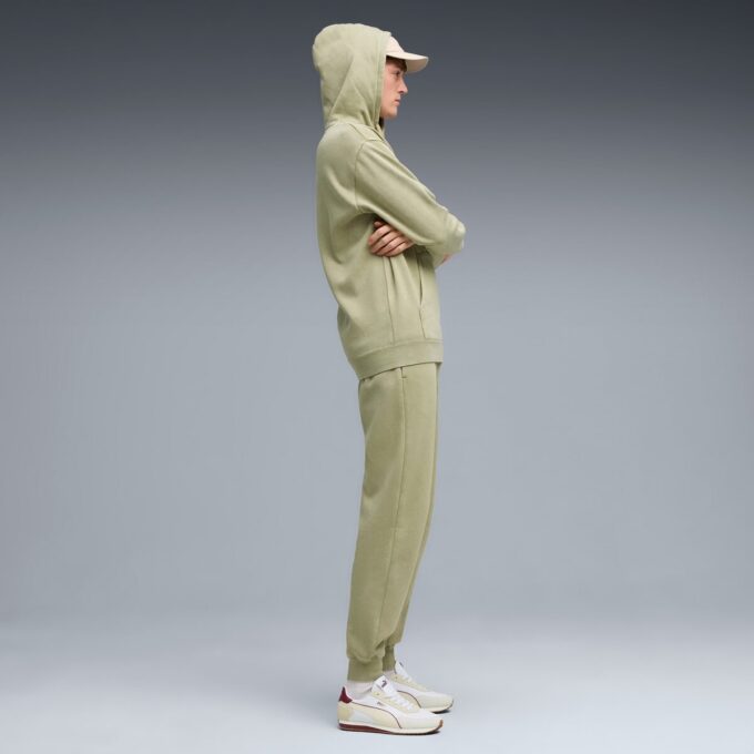 Elevated Essentials Acid Wash Menn Fleece Hettegenser