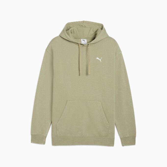 Elevated Essentials Acid Wash Menn Fleece Hettegenser