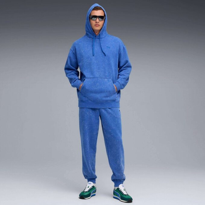 Elevated Essentials Acid Wash Menn Fleece Joggebukse