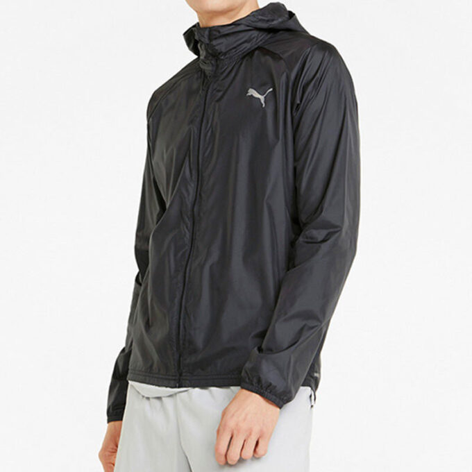 Ensfarget logo Athleisure Casual Sports vevd hettejakke svart