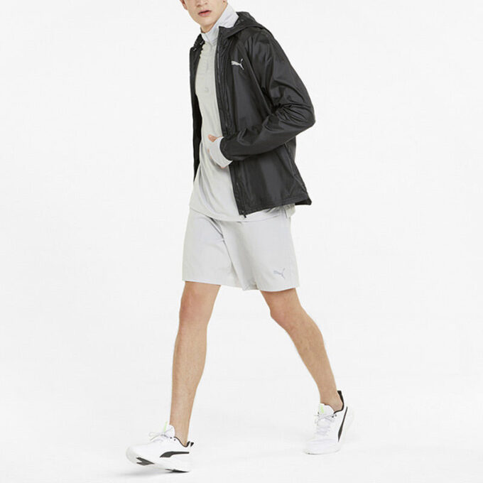 Ensfarget logo Athleisure Casual Sports vevd hettejakke svart