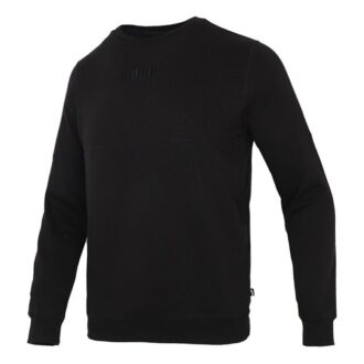 Ensfarget logo sportsgenser med rund hals, svart