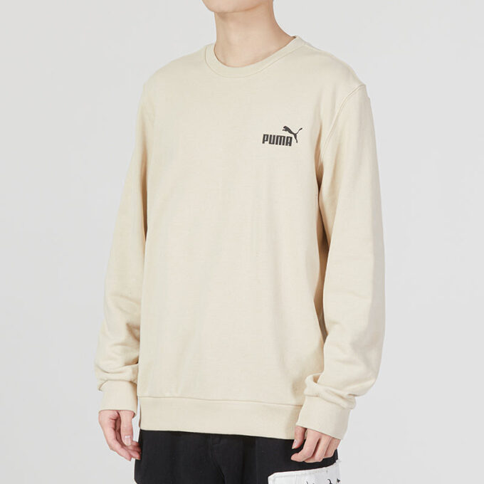 Ess genser med liten logo og rund hals, «Beige»