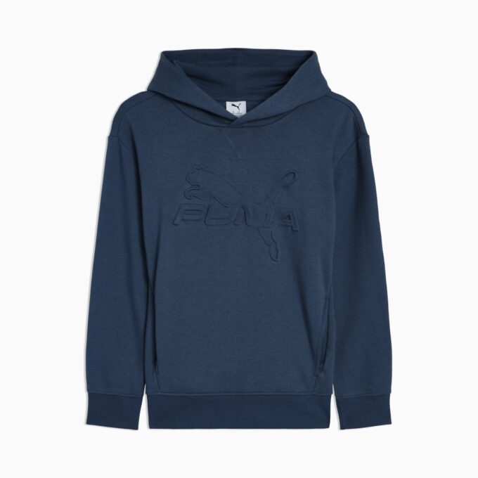 Essentials Embossed Big Kids bomullsfleece-hettegenser