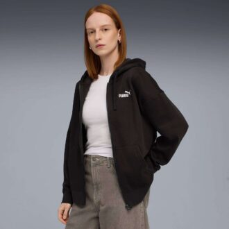 Essentials Fleece Hettegenser med Glidelås for Kvinner