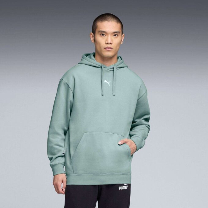 Essentials Menn Avslappet Fleece Hettegenser