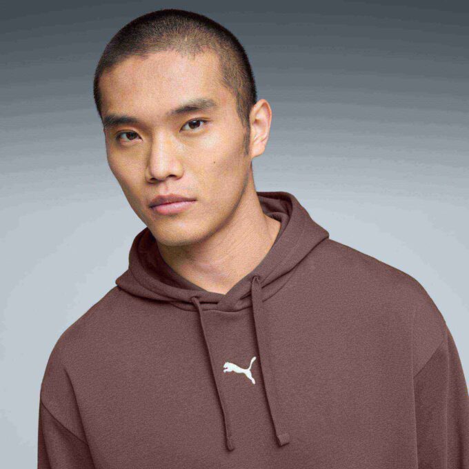 Essentials Menn Avslappet Fleece Hettegenser