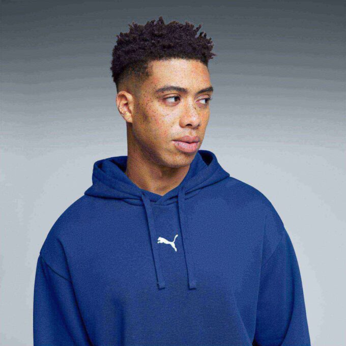 Essentials Menn Avslappet Fleece Hettegenser