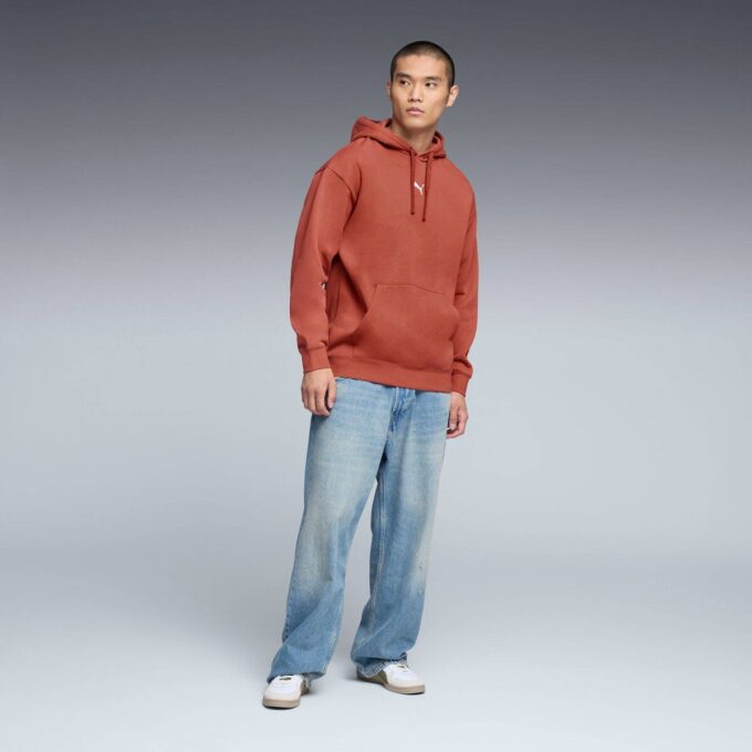 Essentials Menn Avslappet Fleece Hettegenser