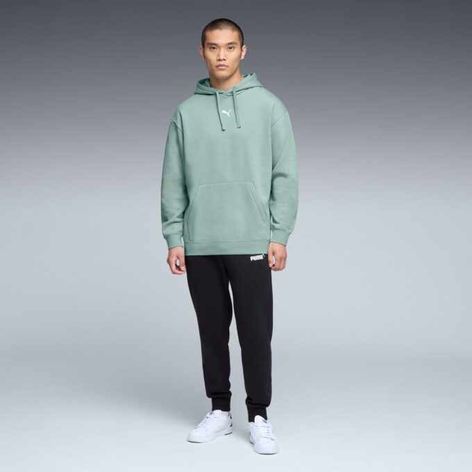Essentials Menn Avslappet Fleece Hettegenser
