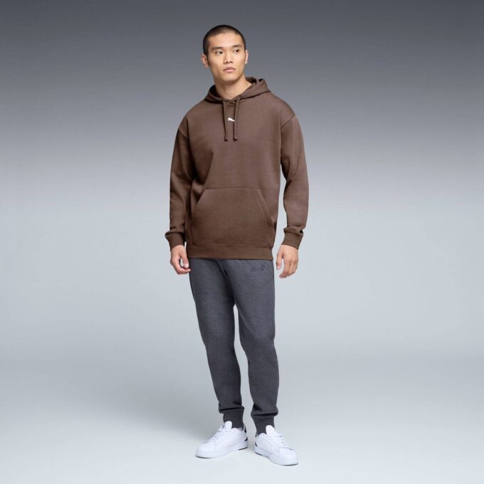 Essentials Menn Avslappet Fleece Hettegenser